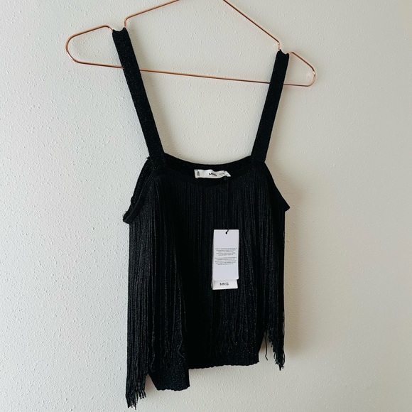 New Mango MNG Fringed Detail Knit Top - Picture 10 of 12